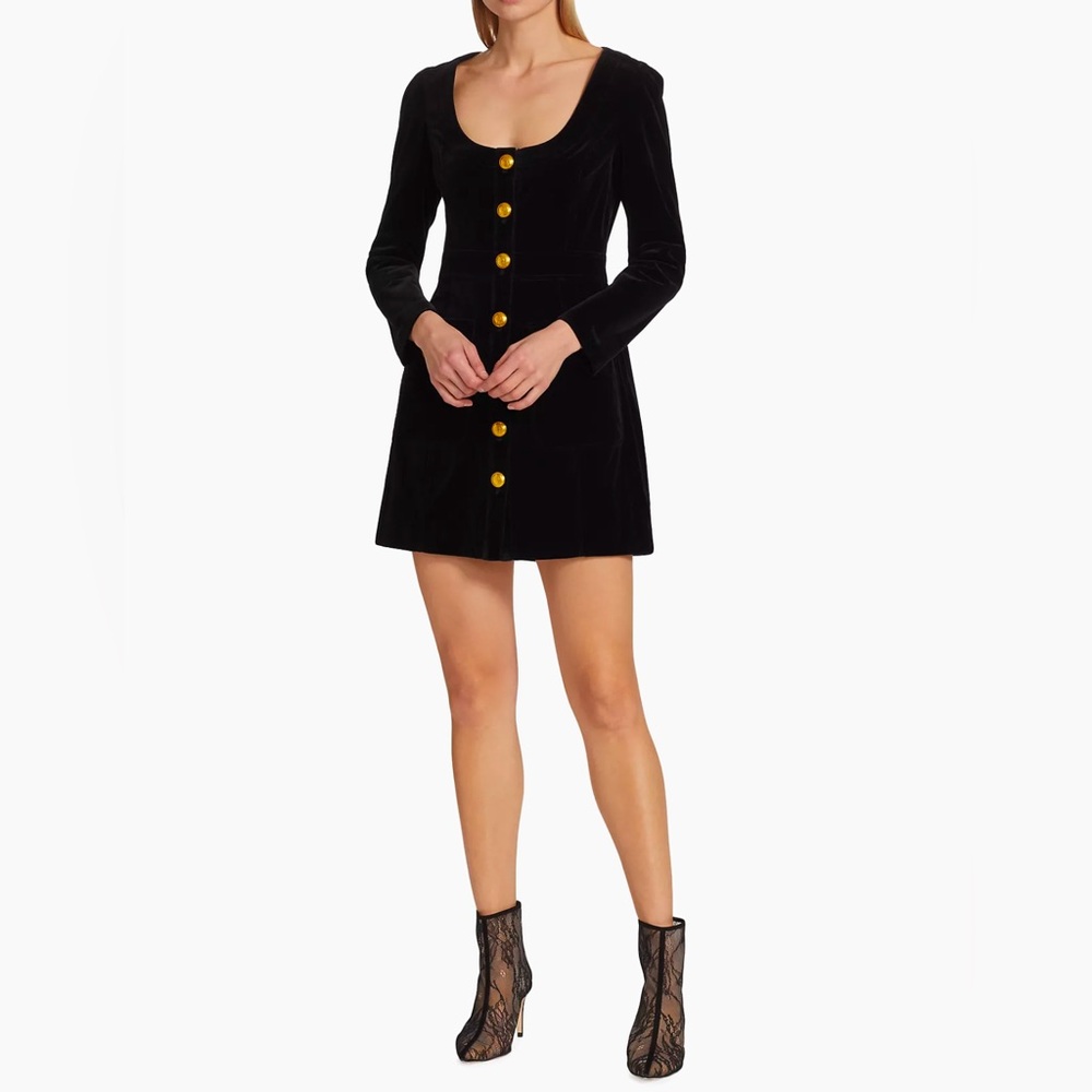 A.L.C. Ivy Velveteen Mini Dress